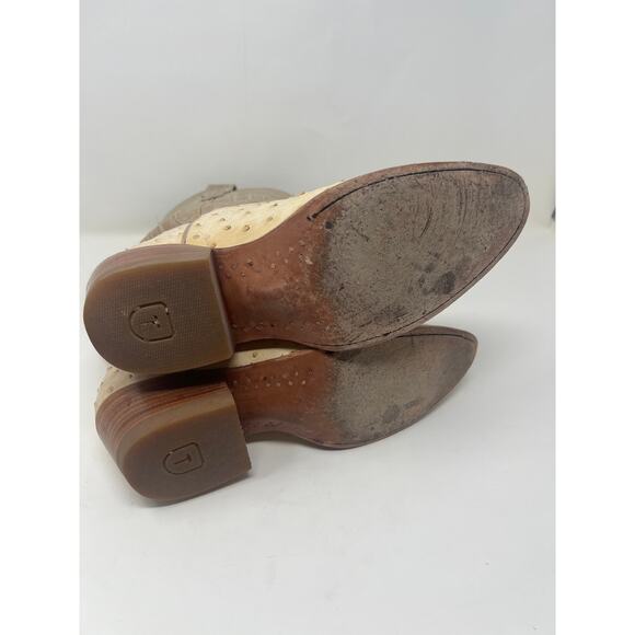 Tecovas Jamie Ostrich Cowgirl Boot in Pearl - Sz 7 - Picture 13 of 13